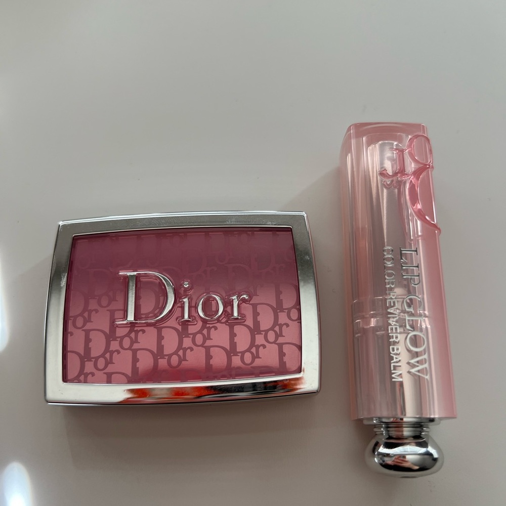 Dior blush and Dior lip glow duo 001 pink